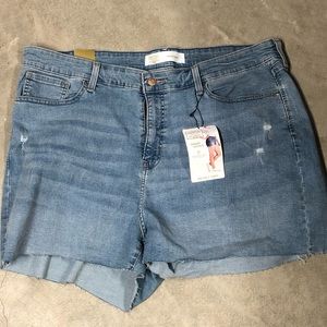 Womens Levi Strauss High Rise Stretch Shorts Size 22